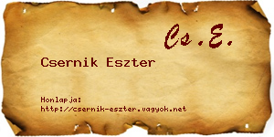 Csernik Eszter névjegykártya